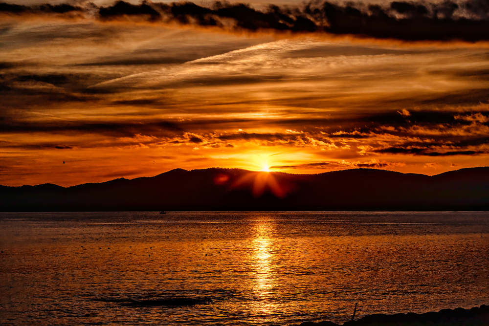 sunset in Estérel