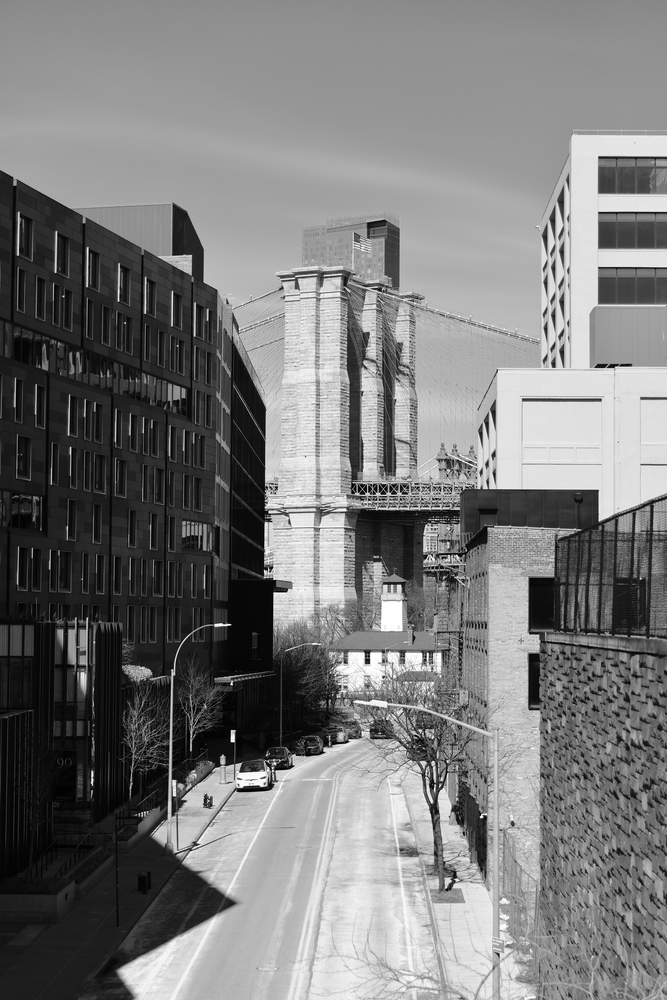 View of Brooklyn Bridge from Squibb Park Bridge - Brooklyn - New York