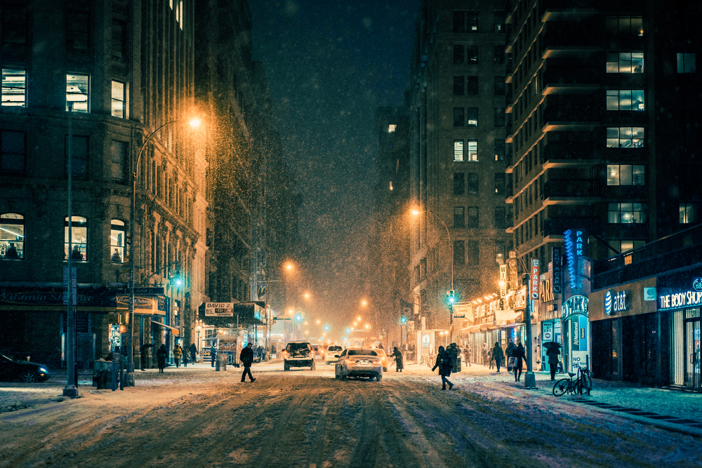 Astor Place - Velvet Snow, NYC