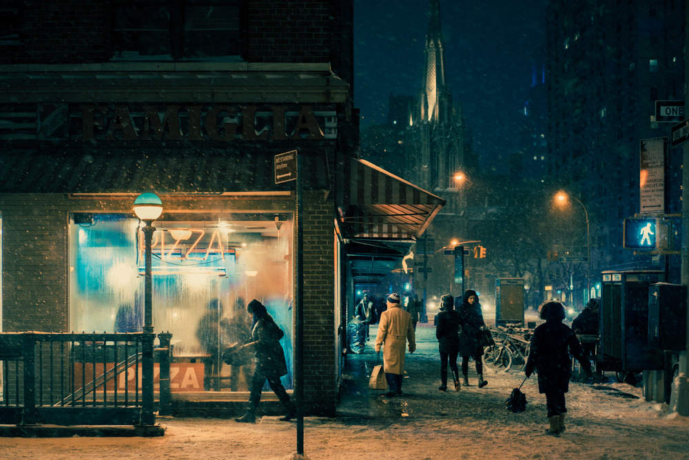 Black Night - Velvet Snow, NYC